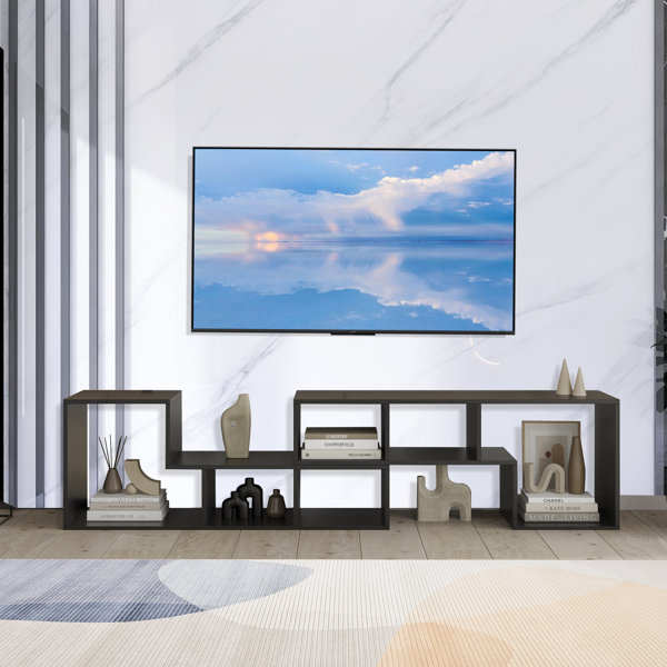 Latitude Run Modern Double L Shaped TV StandDisplay Shelf Wayfair Canada